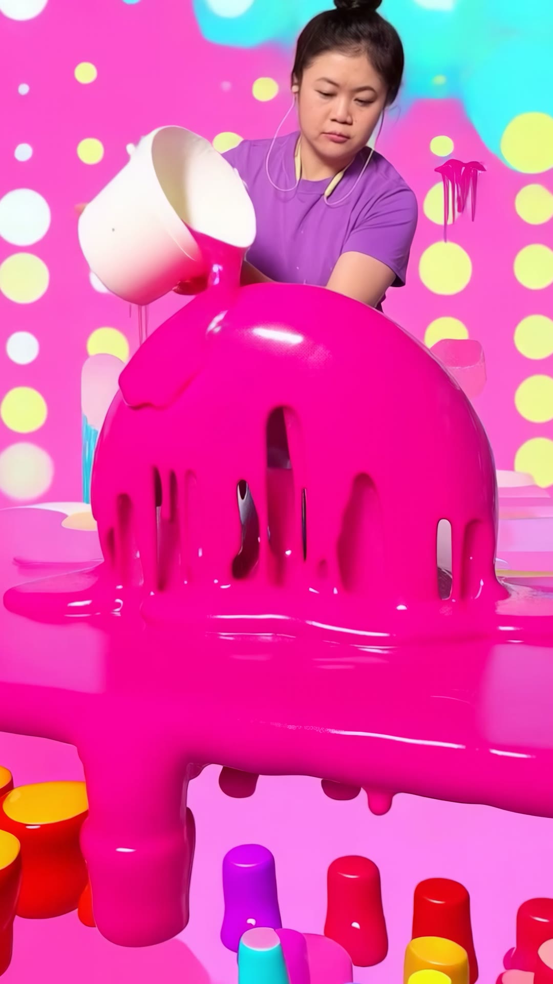 Candy Crush × Dan Lam — pour and sculpture — still 1