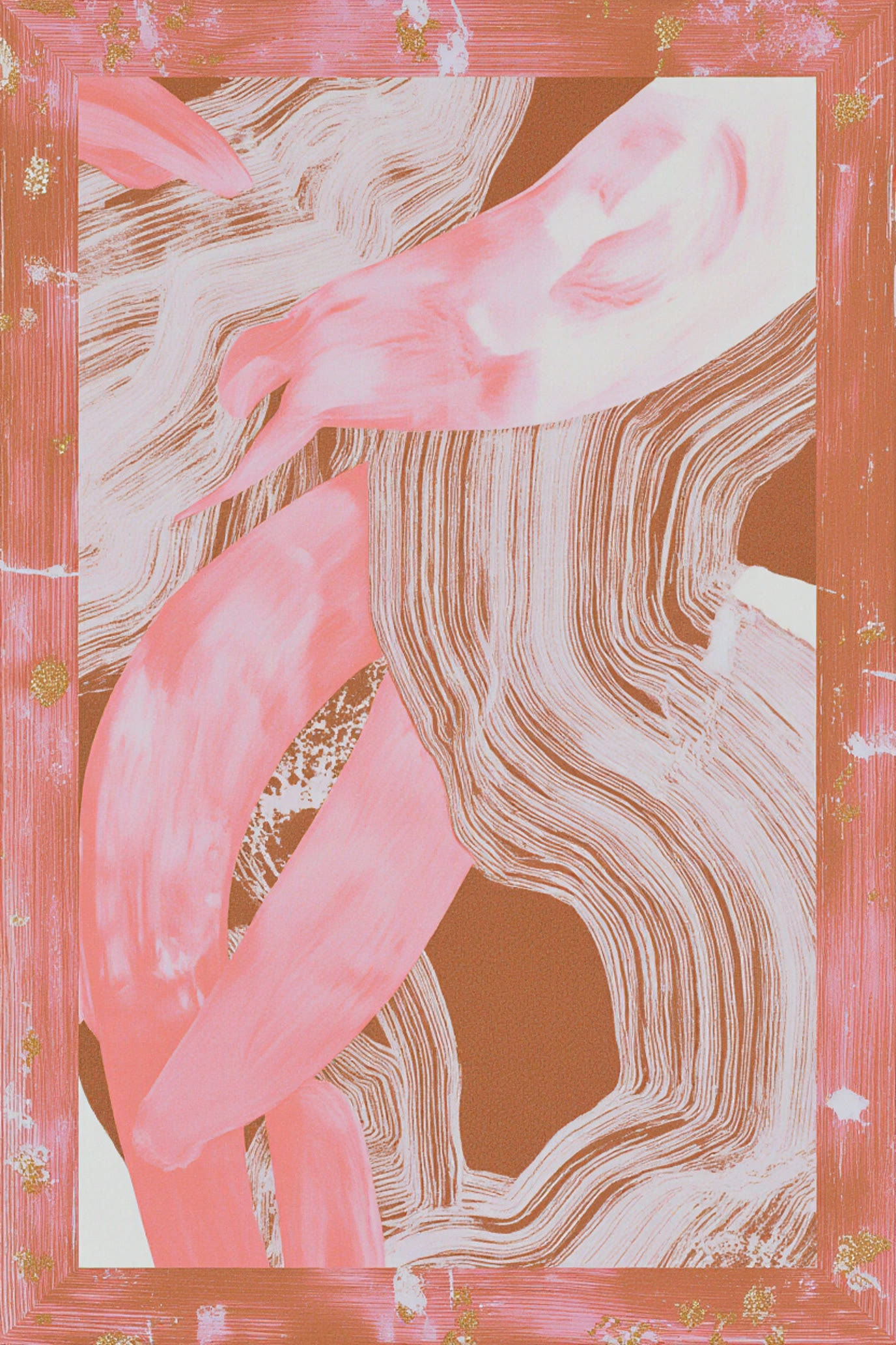 Pink and White Swirls
