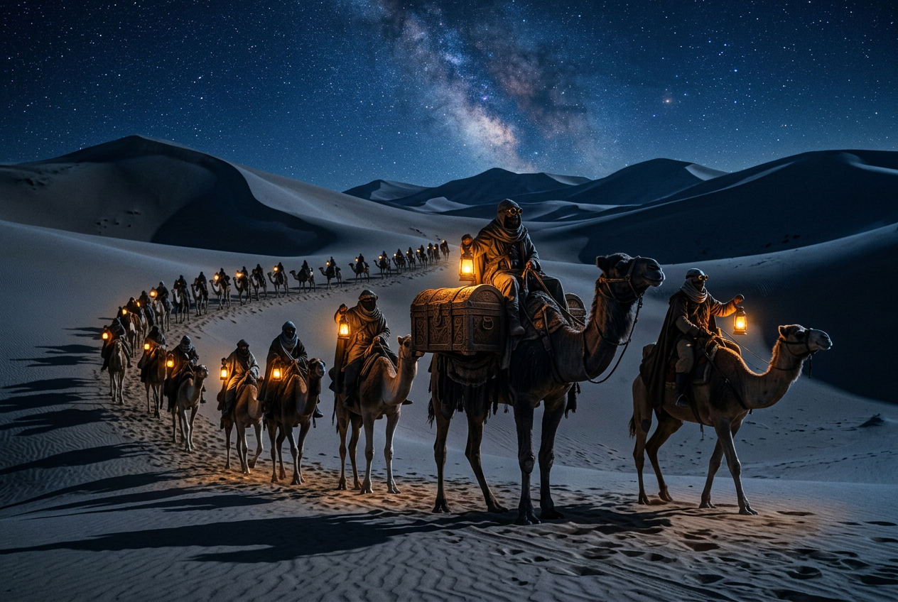 The Silk Highway — Desert-Futurist Fable