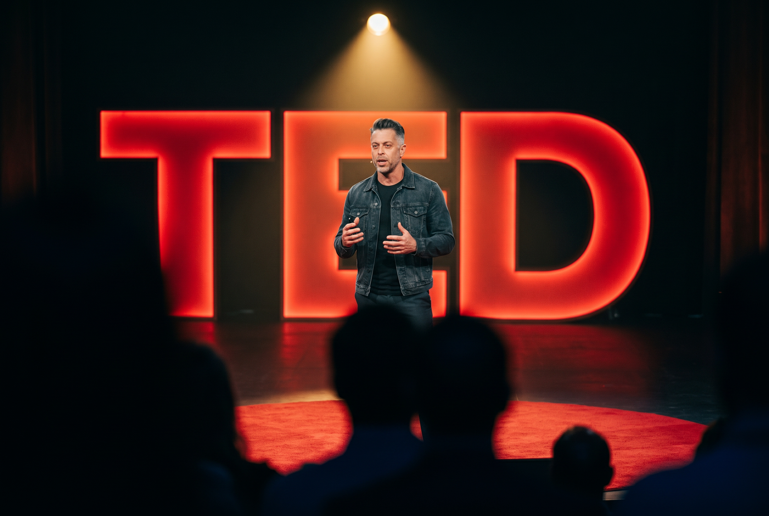 Samuel Valdez delivering a TED keynote